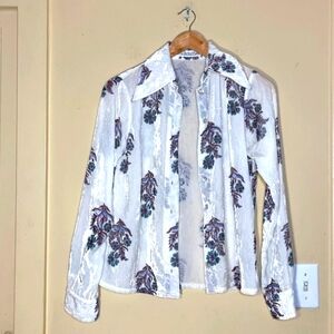 Dolly Azure Mirabilis Silk Velvet blouse
